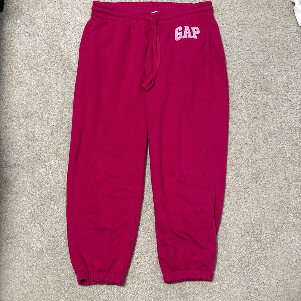 GAP Hot Pink Sweatpants Elastic Cuffs Casual Fit